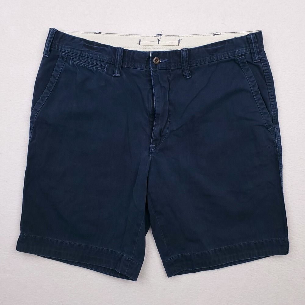 Polo Ralph Lauren Short Mens 36 Navy Blue Chino 9" Twill Preppy Nautical Outdoor